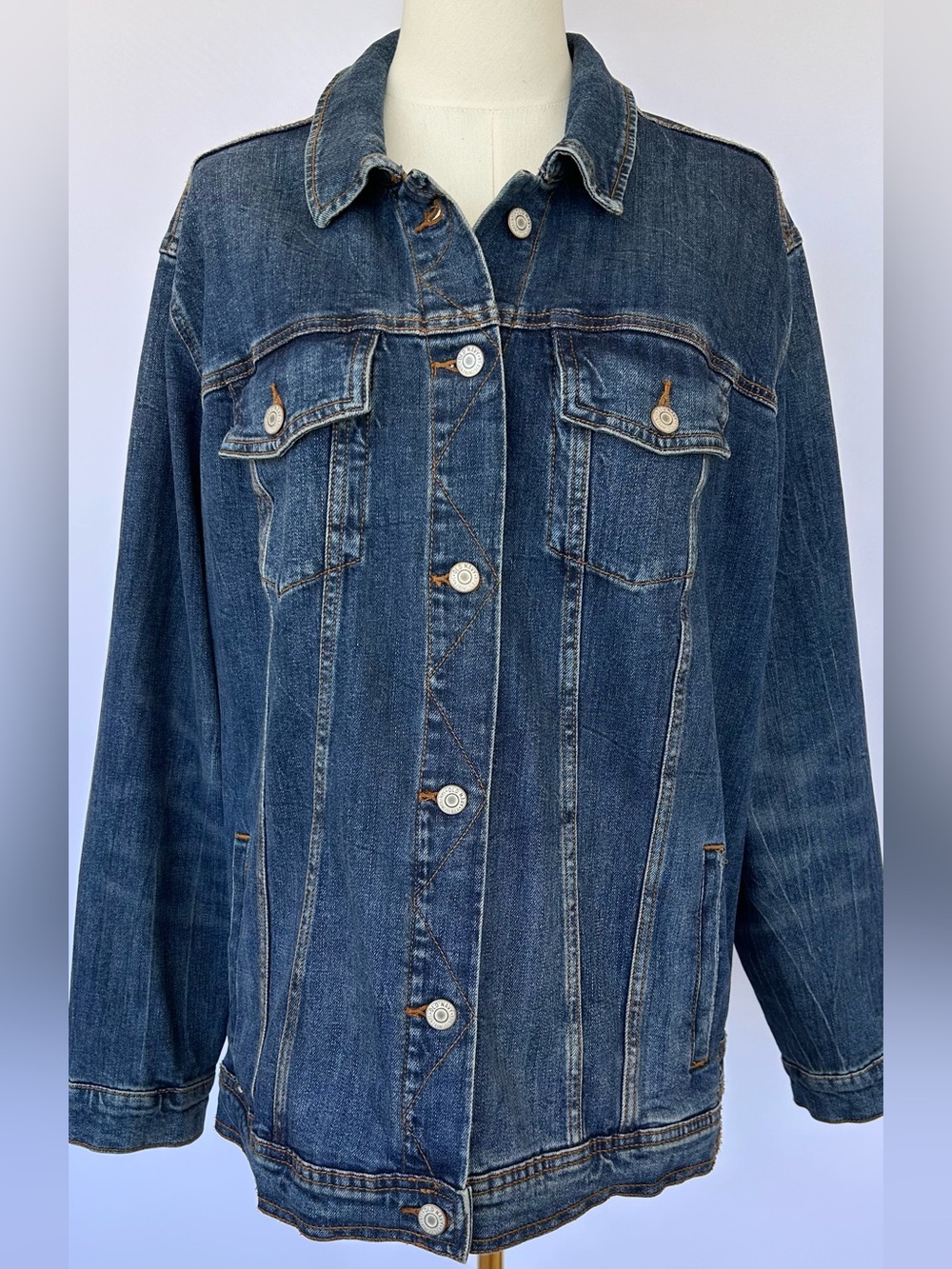 Old Navy Women’s Truckers Jean Jacket Dark Wash Size 3X Plus
